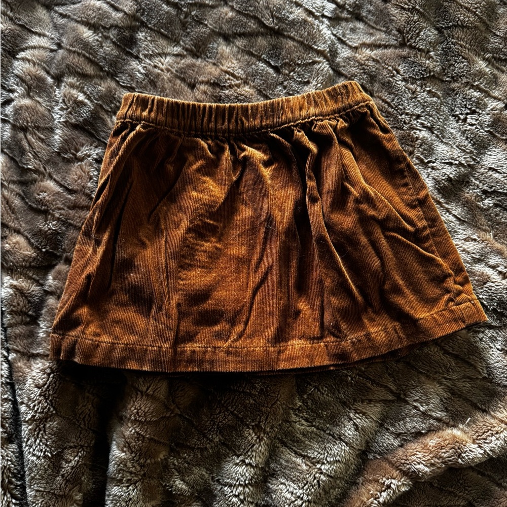 Art Class Brown Gold Bubble Mini Skirt